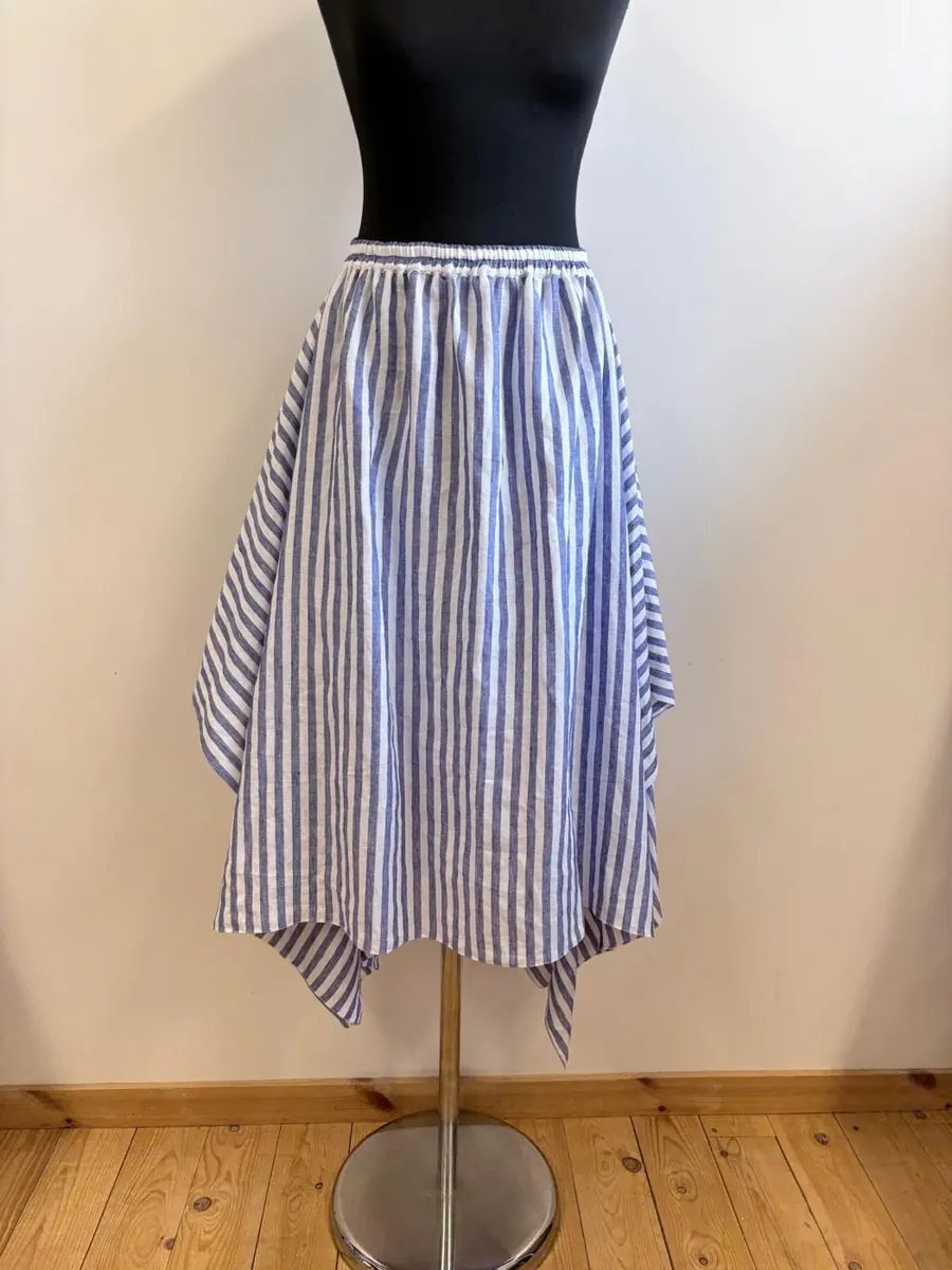 Asymmetric Linen Skirt