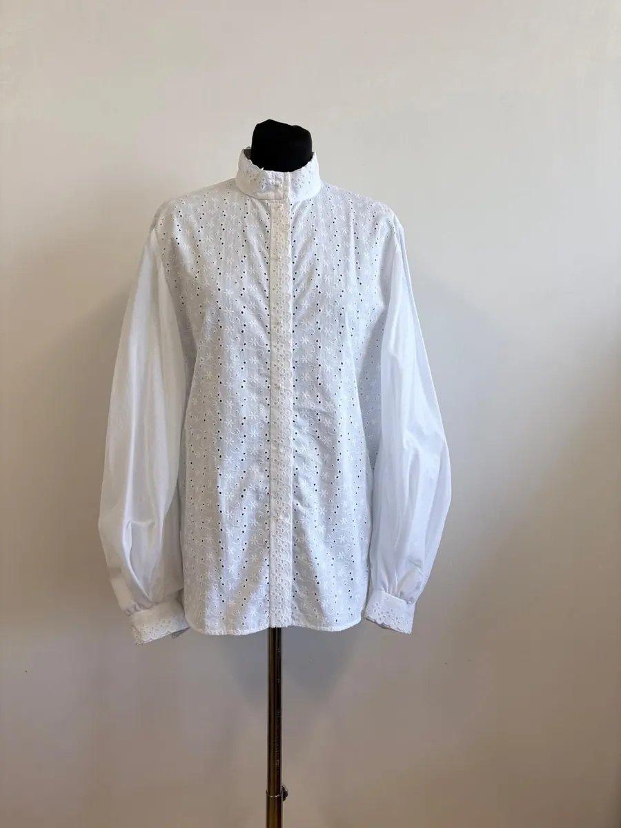Voluminous-Sleeve Blouse